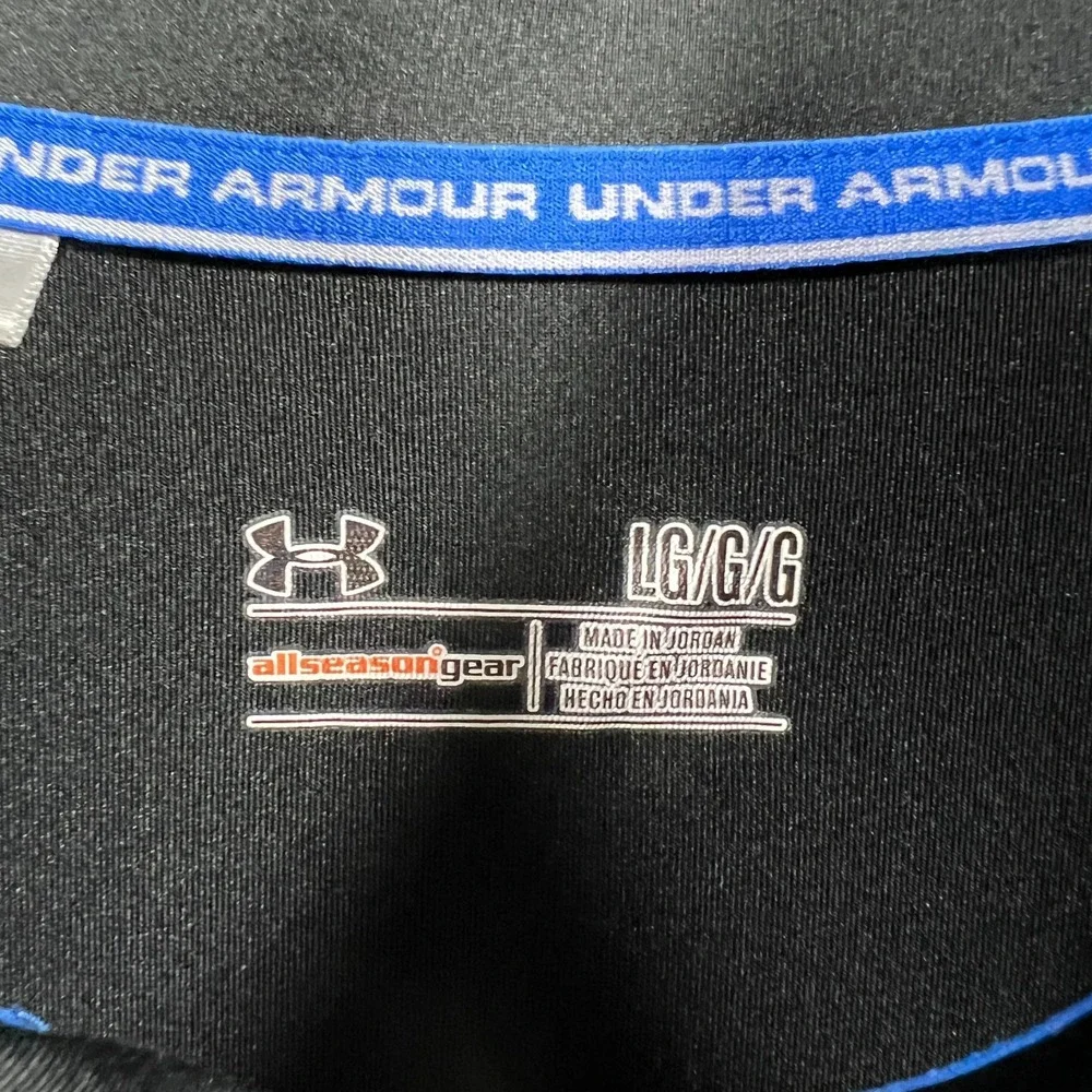 Under Armour Pullover Shirt Mens Large‎ Black Long Sleeve 1/4 Zip All Seasons